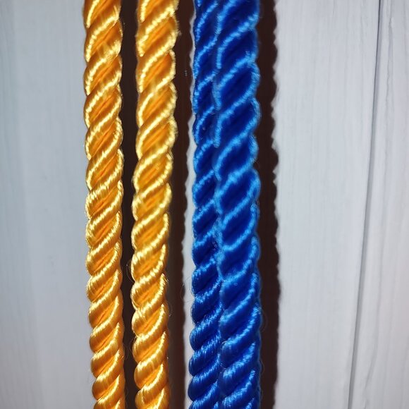 Two Graduation Blue and Light Orange Cords - Picture 3 of 3